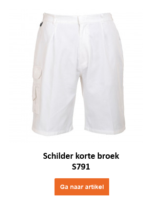 Afbeelding van de Painter Shorts S791 in het wit met een link naar het artikel.