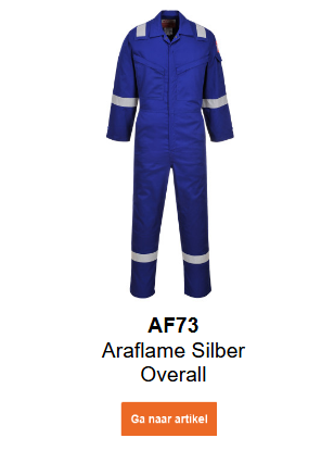 Afbeelding van de Araflame Silver AF73 overall in blauw met een link naar de productpagina.