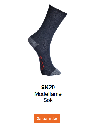 Afbeelding van de Modaflame SK20 sokken in zwart met een link naar de productpagina.