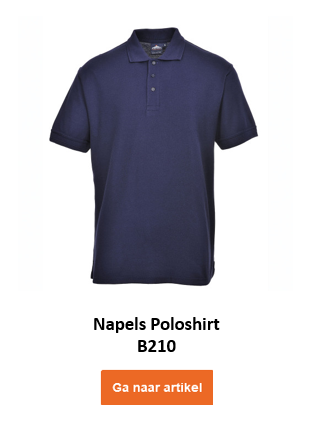 Afbeelding van het Naples B210 poloshirt in blauw met een link naar het artikel.