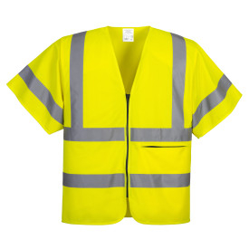 Portwest Vest met Rits en Halve Mouwen C372 in geel. Er is een link naar de artikelpagina toegevoegd.