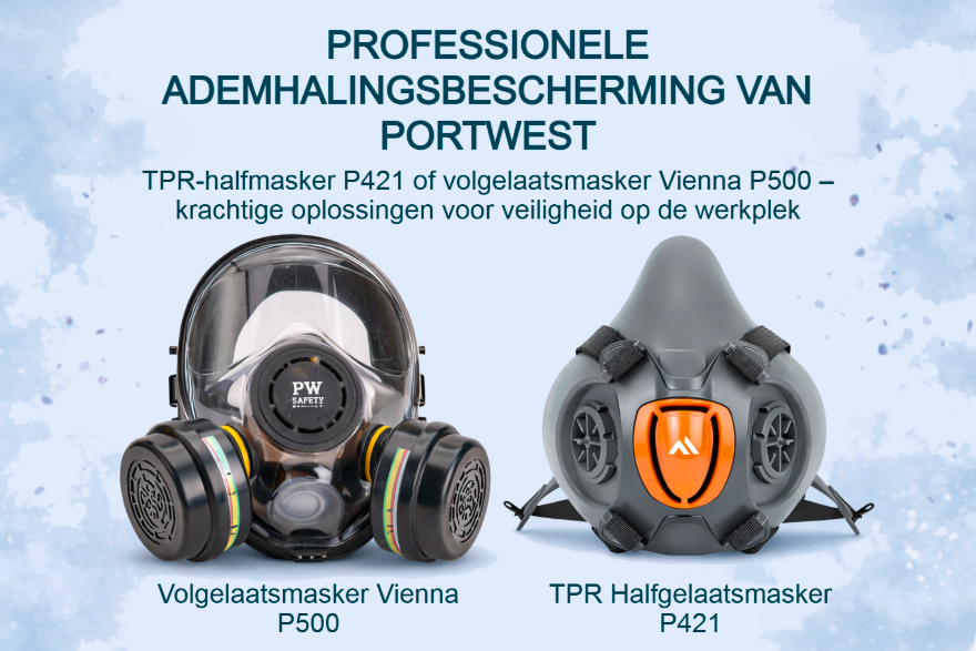 Grafiek waarop de twee maskers P500 en P421 te zien zijn. Er is een link toegevoegd naar beide artikelen en de bijpassende filters.