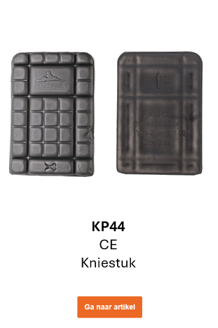 Afbeelding van CE kniebeschermers KP44 in zwart, voor- en achteraanzicht.