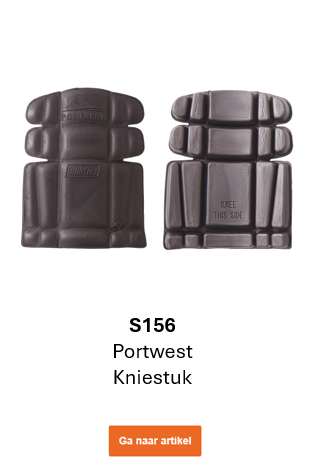 Afbeelding van Portwest kniebeschermers S156, voor- en achteraanzicht.