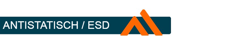 Blauwe achtergrondbanner met oranje Portwest-logo en het opschrift "Antistatisch / ESD". Er is een link naar het assortiment antistatische handschoenen.