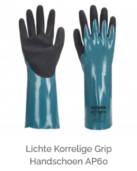 Grip Lite handschoenen met manchet AP60 in blauw-zwart met een link naar het artikel.