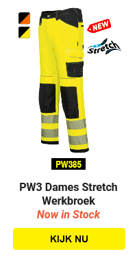 Link naar PW3 dames stretch werkbroek met voorbeeldafbeelding.