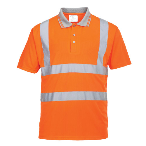 HI-VIS KORTE MOUW POLO GO/RT